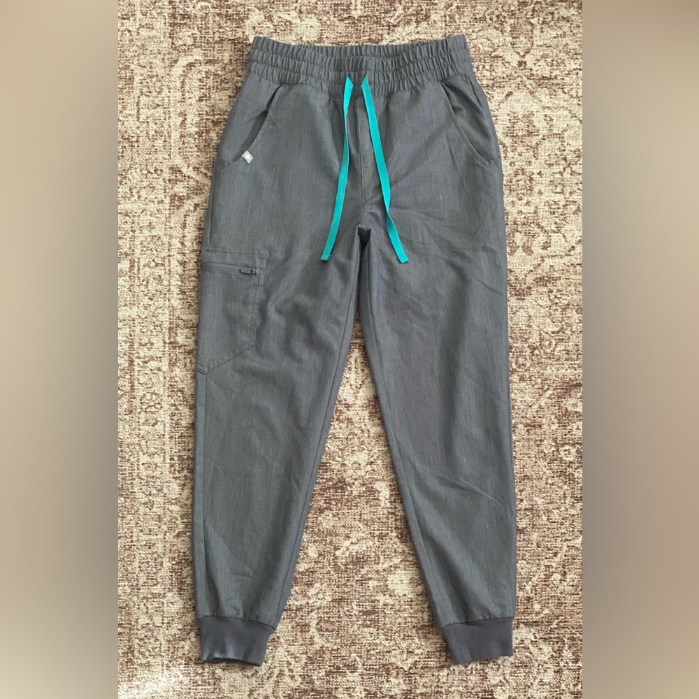 Figs Zamora 2.0 High Waisted Joggers Graphite Gray Scrub Pants Size XS Petite